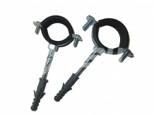 Хомут мет. 5" с резин. упл., болт. и дюб.