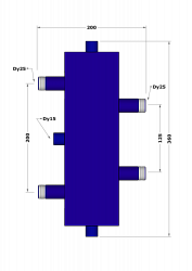 Гидравлический разделитель G 25/25 , до 40 кВт, подача-обратка 1