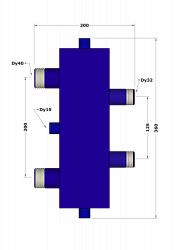Гидравлический разделитель G 40/32 , до 70 кВт, подача-обратка 1 1/2