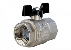 Кран шаровой п/проходной, ВР/ВР, бабочка 1/2" STOUT (30/120)